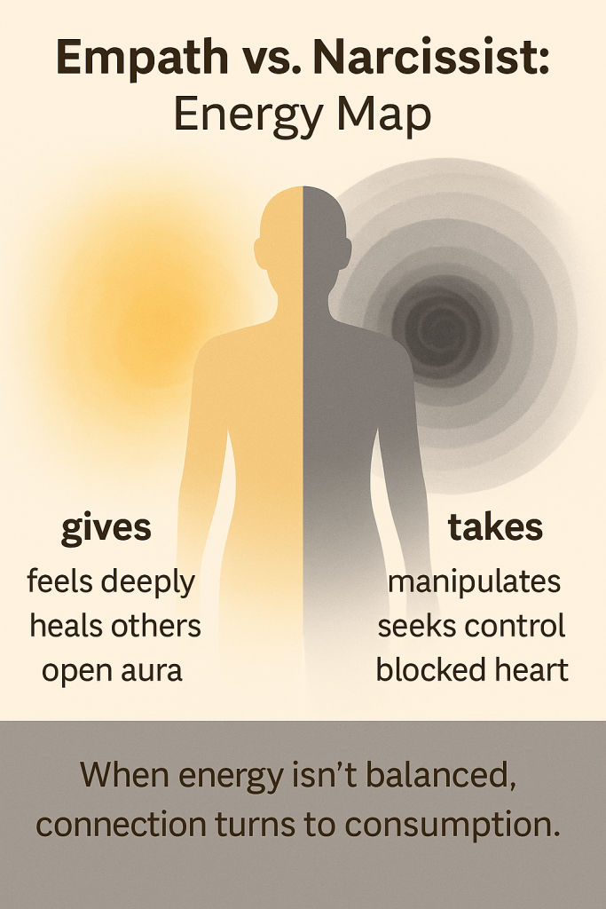 Empath vs. Narcissist Energy Map