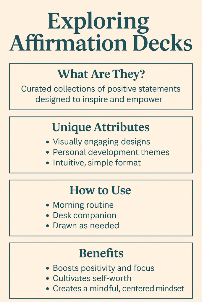 Exploring affirmation decks