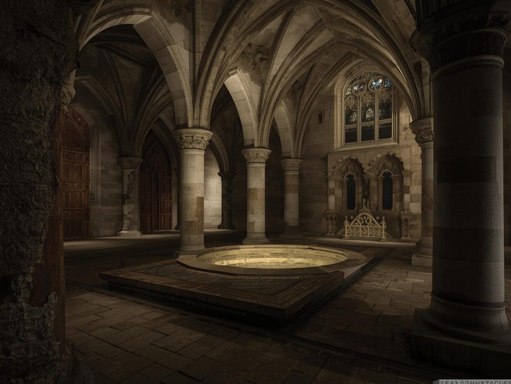 Chartres Crypt and Well, France