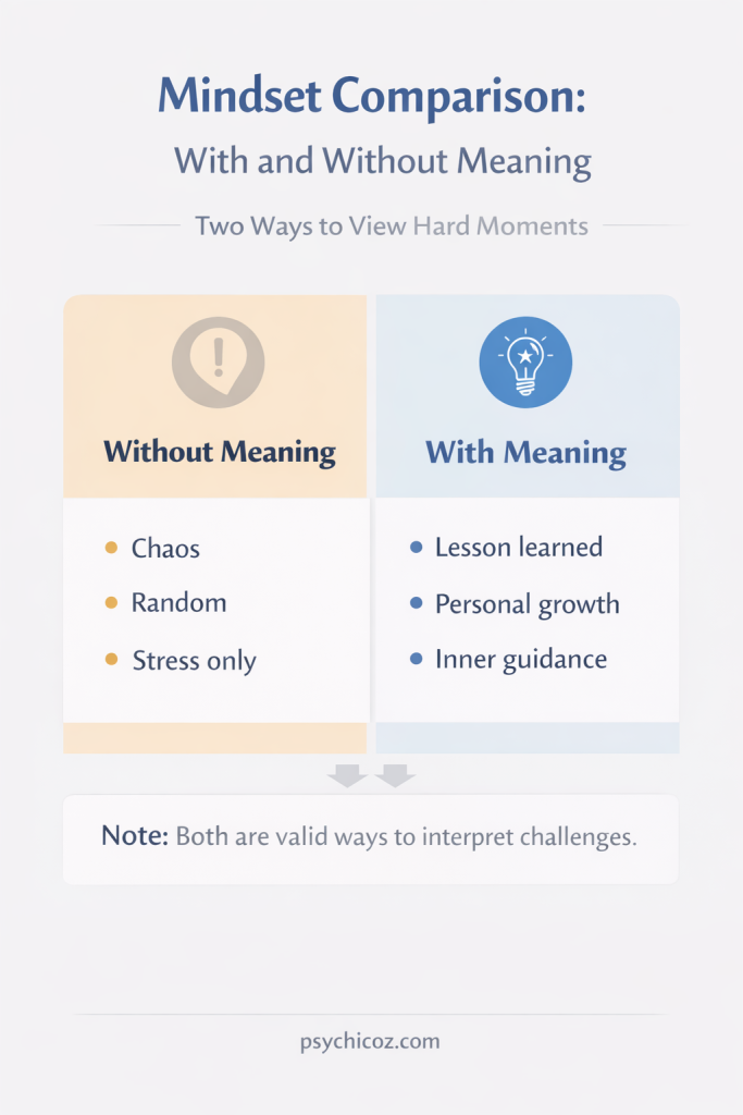 Mindset Comparison- With and Without Meaning