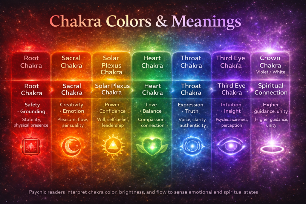 Chakra Color & Meaning Flowchart
