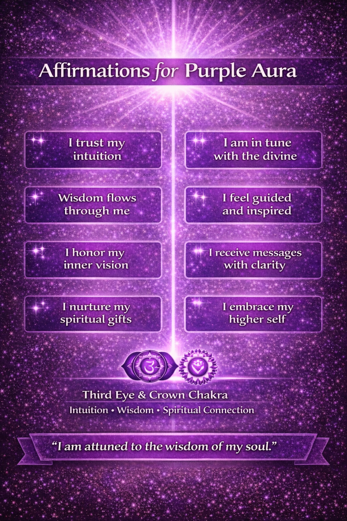 Affirmations for Purple Aura